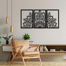 Kit Quadro Decorativo Vazado Mandala  Meditando