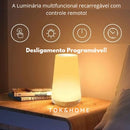 Luminária Touch Led - USB -  Recarregável com Controle Remoto!