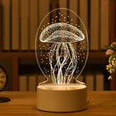 Luminária 3D Acrílico Figuras